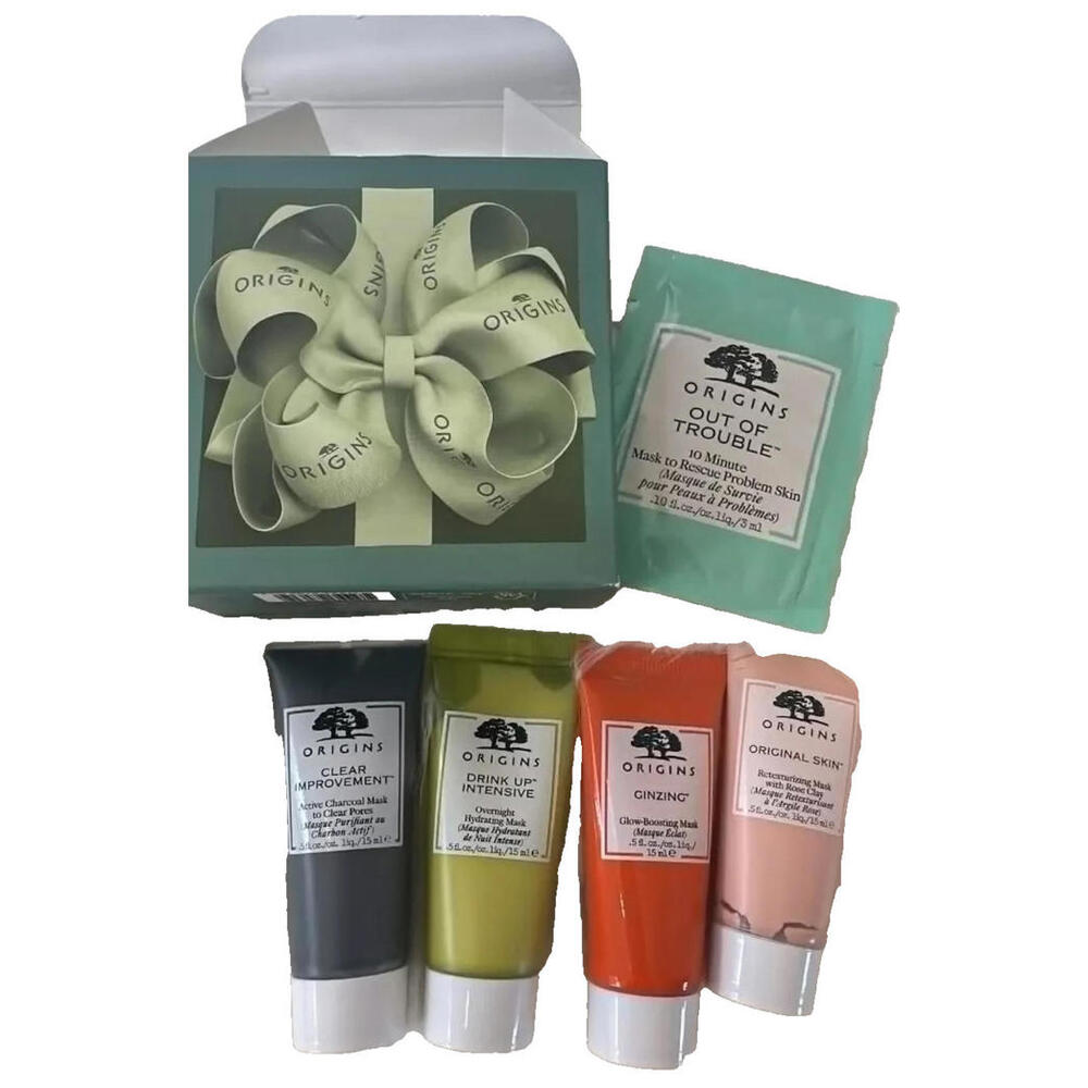 ORIGINS 5-Piece Mini Masking Essentials Travel Size Set - NEW